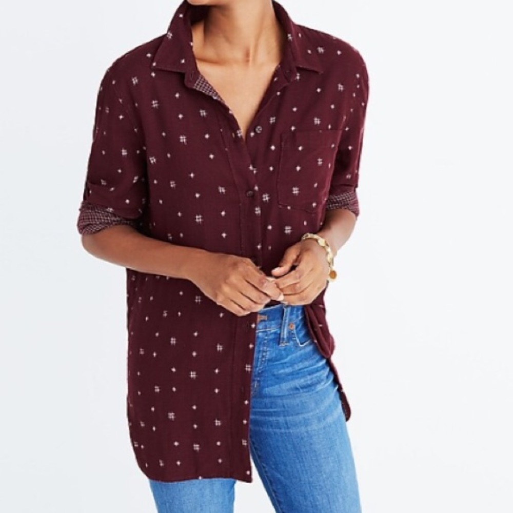 Madewell Classic Ex-Boyfriend button down Shirt size xs